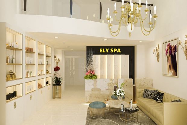Không gian sảnh sang trọng tại Ely Spa