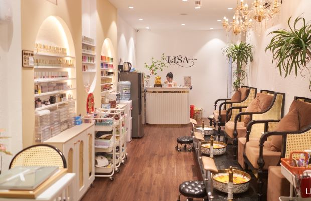 Không gian Lisa Nail & Bar thiết kế đẹp mắt